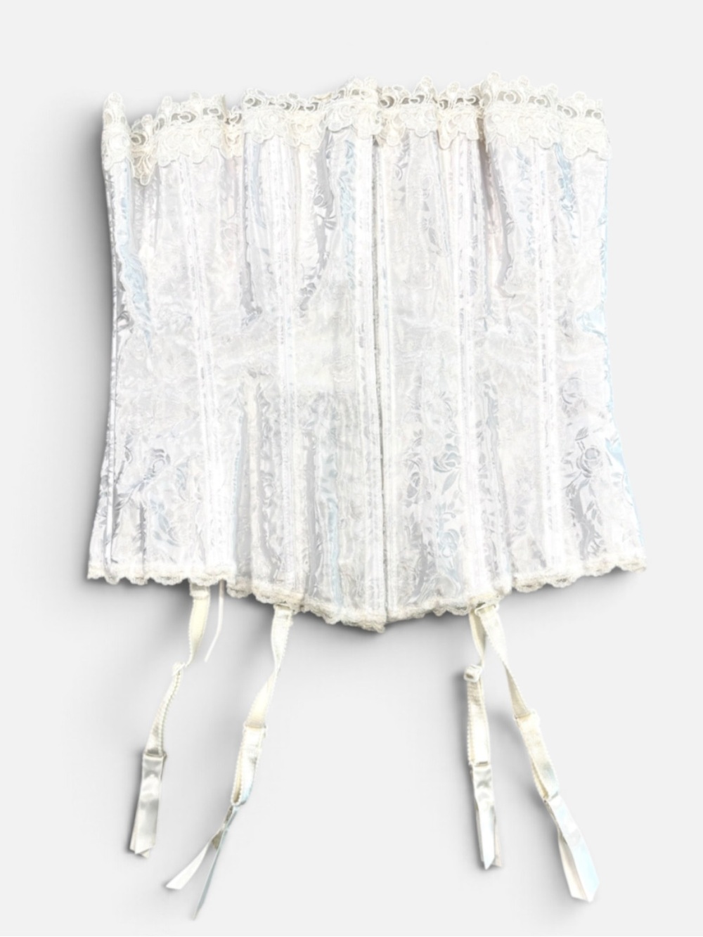 Frederick’s of Hollywood Vintage Bridal Lace-up Corset Bustier NWOT Size 36 - Picture 1 of 15